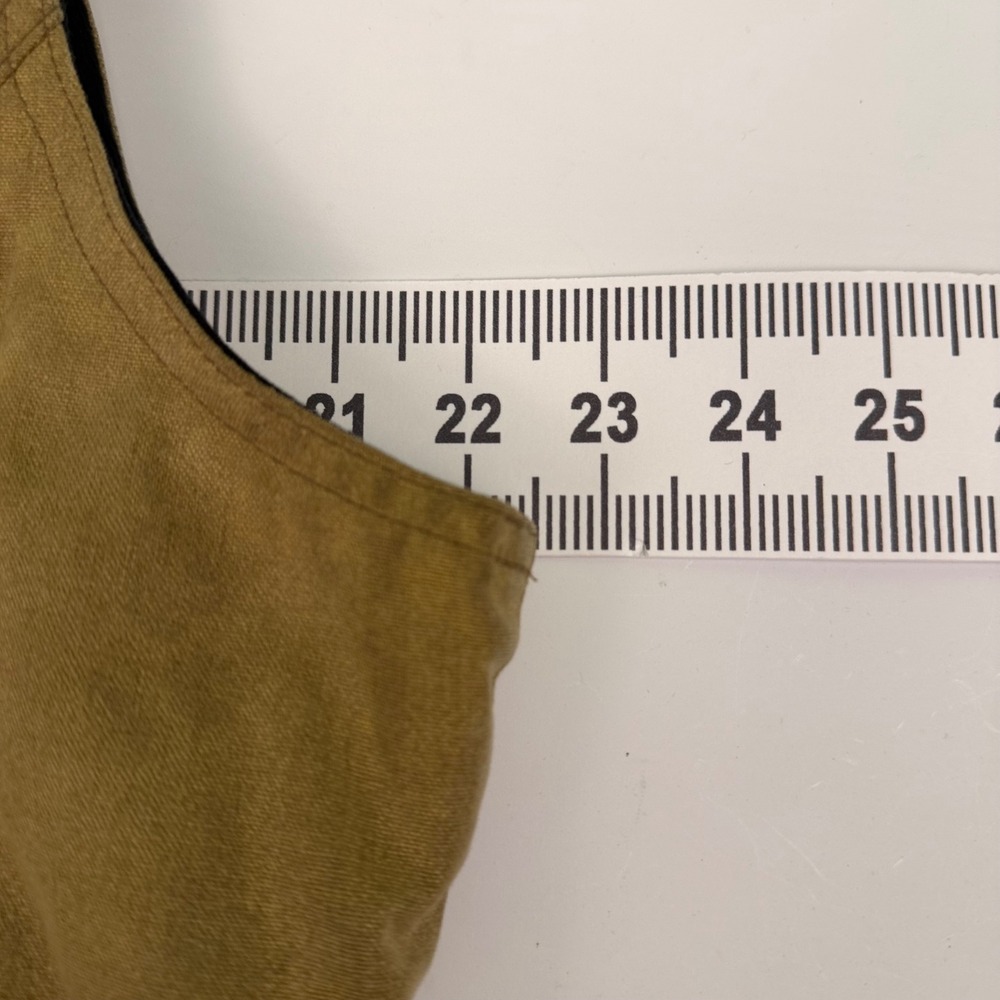 Outback Men's M Oilskin Canvas Waxed Vest Tan Black Workwear Lined Full Zip READ - Picture 7 of 14